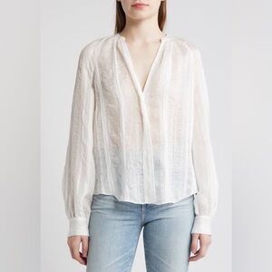 NWT Veronica Beard Jaha Jacquard Blouse Size 6